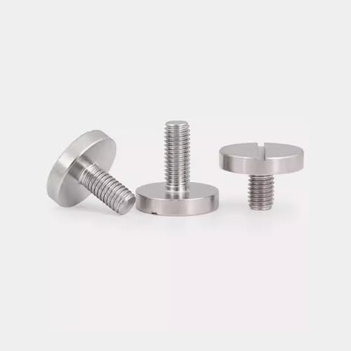 NUZBCPETR Große Schlitzschrauben aus Edelstahl mit flachem Kopf(M5 x 0.8 x 16mm)