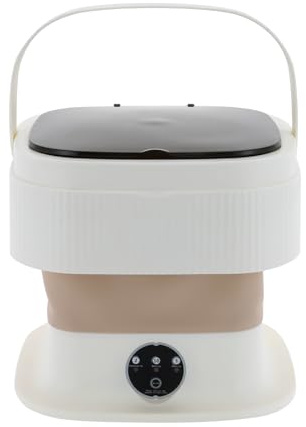 Lavatrice da campeggio, 10 l, portatile da 40 W, pieghevole, per famiglie, appartamenti, dormitori (Kaki)