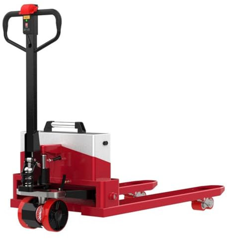 Linmeas-753 Transpalette- Transpalette électrique au Lithium d'une capacité de 6600 LB avec poignée Multifonction, Marche Verticale et Fonction de Vitesse de Tortue, Transpalette Industriel