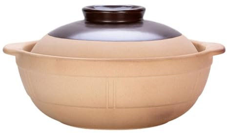 Pentola in Pietra Bibimbap Cottura Riso Coreano Cuociriso Ceramica Casseruola Argilla Pentola di Terracotta, Pentola per stufato Cinese Pentola per zuppa Pentola per Cottura Pentola con Coperchio Cu