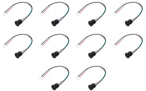 sourcing map Lot de 5 câbles d'extension de type C femelle à 4 broches, 5 V 3 A, prise femelle USB-C vers PH2.0 étanche, câble d'extension avec couvercle pour PC, lampes LED, ordinateur portable de