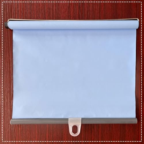 Agashi Tende a Rullo Senza Foratura, Tende Oscuranti per Finestre, Tende Oscuranti Arrotolabili, con Molla, Tende Portatili per Finestre/Blue/32 * 150Cm(12.6 * 59In)