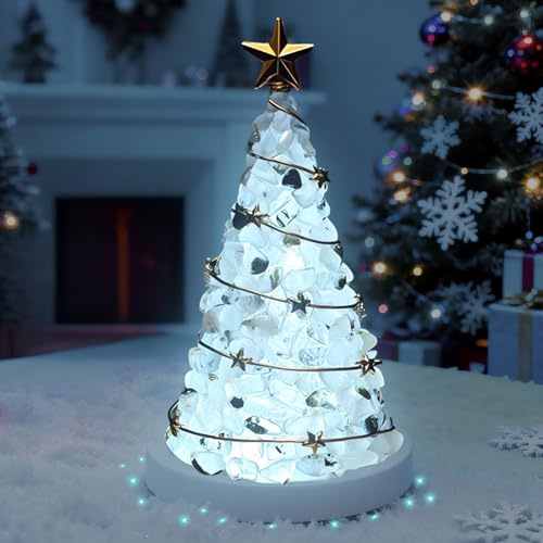 Lavoretti Natale, Kit per Lavoretti Mini Albero di Natale Luce Notturna, LED Albero di Natale Piccolo, Set fai da te Lampada Notturna, Decorazioni Natalizie, Alberos Natales Piccolo, Kit Creativi