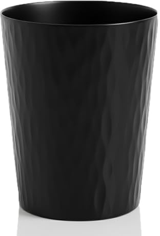 Sinoba Papierkorb 9099 Mülleimer Abfalleimer Papiereimer Kunststoff ideal für Kinderzimmer Büro Küche Höhe 30 cm 12L (Schwarz)