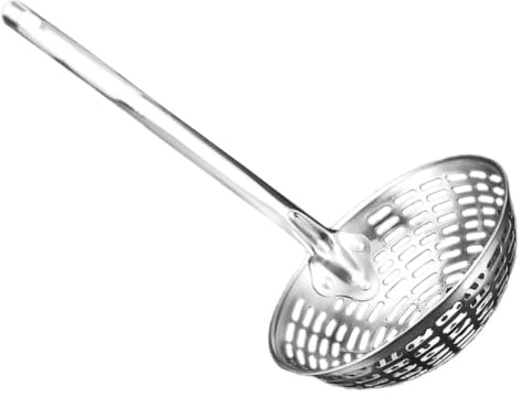 INOOMP Colino Schiumarola in Acciaio Inossidabile con Manico Isolante Cucchiaio Multiuso per Cucina Domestica e Ristorazione Scolapasta Grande per Pasta Verdure e Patatine Fritte