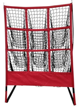 Amagogo Filet D'entraînement de Lancer de Balles de Baseball à 9 Poches pour école de Frappe en Extérieur