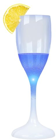 Verres à champagne lumineux LED | 120 ml | Flûtes à champagne élégantes, activées par le liquide, phosphorescentes pour mariage et fête de Noël