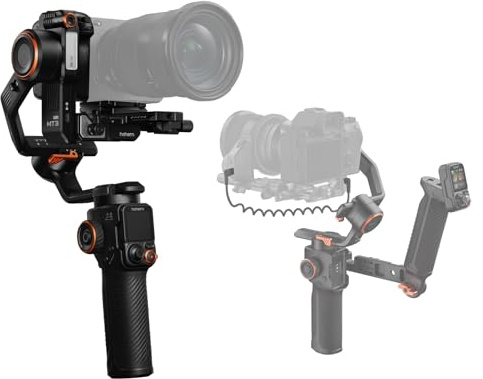hohem iSteady MT3 Pro Estabilizador Gimbal para cámara: Gimbal de 3 ejes para cámaras, smartphones y cámaras de acción; pantalla táctil de 1.4; luz de relleno CCT y RGB; carga útil de 2.5 kg (5.5 lbs
