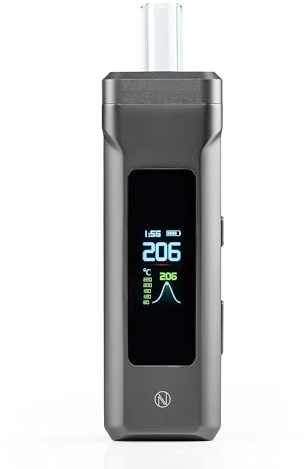 Nebula Titan Premium Dry Herb Vaporizer Silver - Temp Precision 0°-230°C | Vaporiser for Herbs & Extracts, Reliable Battery, Creramic Chamber, Dry Herb Vape Accessories Included