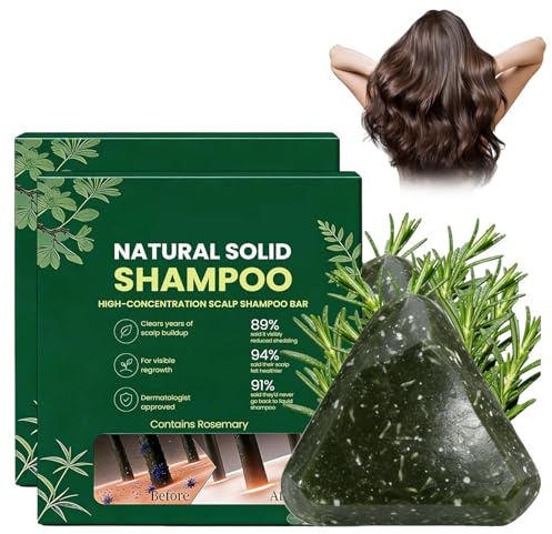 Shampoing Bio contre la chute des cheveux, renforcé à l'huile de romarin, shampoing soin solide, shampoing végétal solide, barre de régénération du cuir chevelu coréenne, shampoing-barre anti-chute