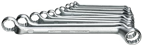 GEDORE Doppelringschlüssel Satz, 10-teilig, 6-27 mm, gekröpft, geschmiedet, Premium Handwerkzeug-Set, ideal für Profi-Handwerker und Heimwerker