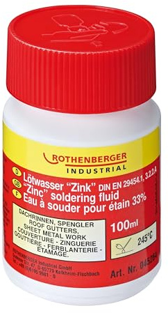 ROTHENBERGER Industrial Lötwasser Zink, 100ml, DIN EN 29454.1, 3.2.2.A, 45264