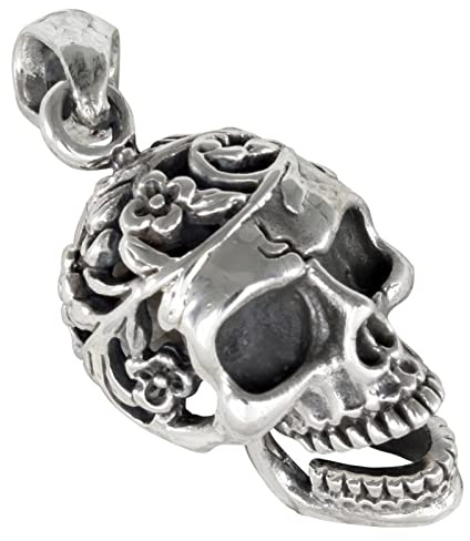 AFP Tête de Mort, Skull, Pendentif en argent 925