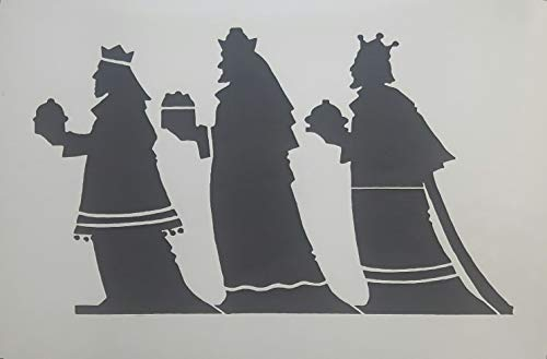 Dazzle Glitter Tattoos 3 Wise man kings Magi window snow stencils sheet Christmas Nativity Wisemen Wiseman