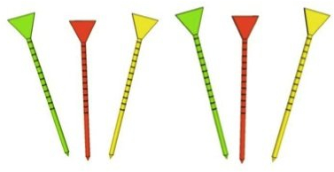 Estrich Messpunkt 100Stk. in Signalfarbe 150mm