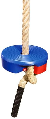 SwingTop Schaukelsitz | Ohne Polster | Kunststoff | ø 22 cm | Für alle Altersstufen | Innen- und Außenbereich | Passend für Taue bis ø 35 mm | Stabil und leicht | Schwarz | 400 g