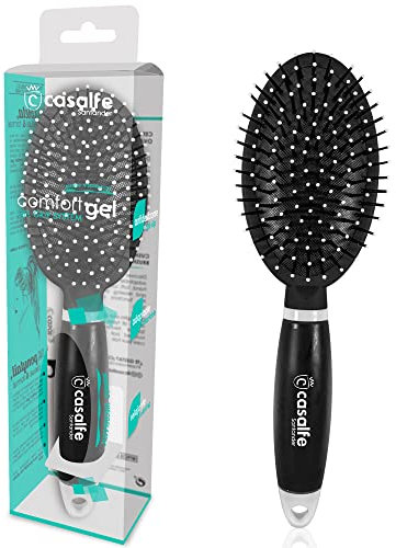 Casalfe Cepillo Comfort Gel Con Gel Relajante Que Se Adapta A Tu Mano - Fácil Y Cómodo De Agarrar. Anti Estrés., Cranberry