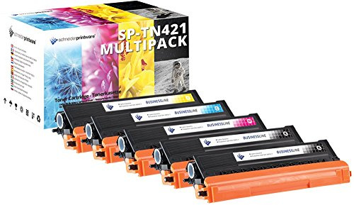 5 Schneider Printware Toner | 40% höhere Druckleistung | kompatibel mit TN-421 für Brother DCP-L8410CDW, HL-L8260CDW, HL-L8360CDW, MFC-L8690CDW, MFC-L8900CDW