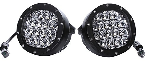 SXMA 5 Zoll 80W Runde LED Fahrlichter LED Arbeitsscheinwerfer Frontschürze Kühlergrill Scheinwerfer Windschutzscheibe für 4x4 Dachstoßfänger ATV UTV Sattelschlepper-Boot