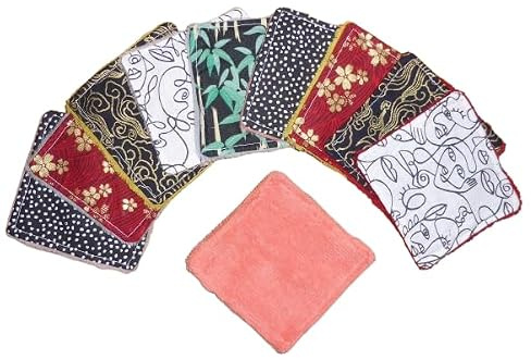 Lot de 10 lingettes démaquillantes lavable bambou - Handmade - zéro déchet (H)