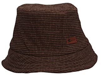 Sterntaler Baby Jungen Mütze Baby Fischerhut Hahnentritt Mütze - Mütze Baby, Kappe Kinder - mit Hahnentritt Muster - Dunkelbraun, 51