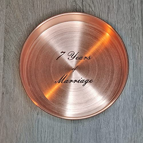 Keen Cactus Engraved Copper Bowl, 7th Wedding Anniversary, 7 Years of Marriage, Gift for Husband, Wife, Couple