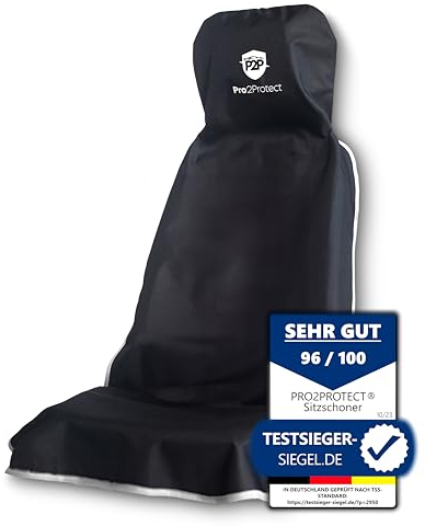Pro2Protect [ 2X Test SEHR GUT Autositzschoner Vordersitze | WASSERDICHT | 1er Set | Autositzbezüge Sitzauflage Sitzbezüge Auto | Schonbezug vorne, Autositzauflage Sitzschoner Auto Zubehör Innenraum