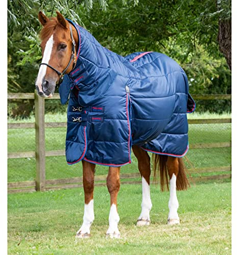 Premier Equine Stalldecke für Pferde mit Halsabdeckung 200 g