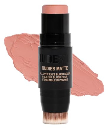 NUDESTIX Nudies Matte Blush Stick Bare Back – Creme Rouge Stick – Natürliches Mattes Finish, Langanhaltend, Vegan – Für Wangen, Augen & Lippen 7g