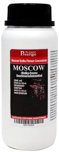 Moscow Vodka-Geschmacksessenz 280 ml | professionelle Essenz für den Hausgebrauch und die Brennerei | 18,7 ml Essenz für 681 ml handelsüblichen Wodka oder Korn
