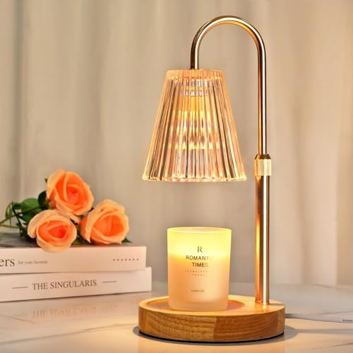 Funistree Christmas Candle Warmer Lamp with Dimmer, Secret Santa Gifts for Women Mum Friends, Xmas Advent Calendar Presents for Her Stocking Fillers, Candle Heater Lamp with 2 Bulbs for Birthday