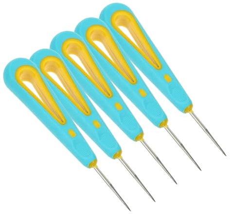 Operitacx 5stücke Handgefertigte Lederreparaturahle Nähahle Mit Griff Für Schuhreparatur Lederreparaturahle Aus Und Abs