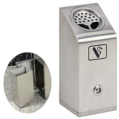 Wandaschenbecher Standaschenbecher Wandaschenbecher Außenaschenbecher Aschenbecher für Raucher aus Aluminium Zigaretten-Aschenbecher für den Außenbereich，Silver28-Stehender Zigarrenaschenbecher