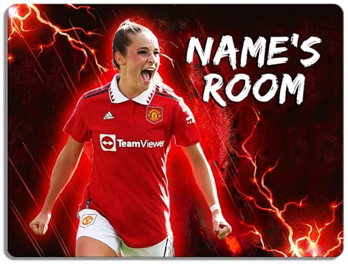 Personalised Ella Toone Bedroom Door Sign Womens Football Legend Room Name Plaque Children's Girls Manchester Football Player Kids Birthday Gift NLD61