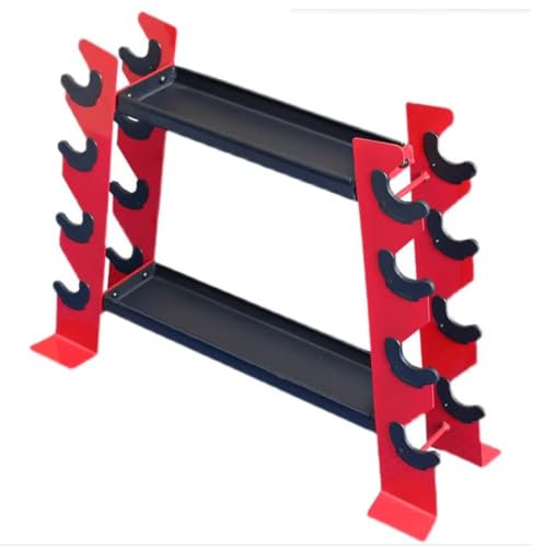 GRRICEPL Kurzhantel-Aufbewahrungsständer-Halter, Hantelaufbewahrungsständer Für Kurzhanteln, Kettlebells, Hantelscheiben, 3-stufiges Gewichtsregal Für Home Gym(70x20x52 cm)
