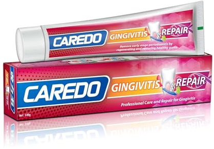 CAREDO Gingivitis Treatment Gum Disease Toothpaste, Gum Repair for Receding Gums, Tartar Remover Bleeding Gums Treatment, Fluoride Free Hydroxyapatite Paste 100g Mint