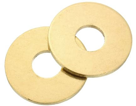 QUARKZMAN Arandela Plana, 4 Pcs Arandelas de Latón M10, 30mm OD, 2mm de Espesor Kit de Surtido de Sellos de Anillo, Junta de Sellado Metálica para Tornillos, Pernos y Tuercas