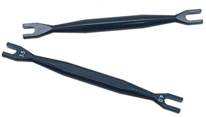 YONMFRDS For Universal Parts RC Car 4mm 3.5mm Aluminum Turnbuckle Turner Wrench 4.1mm Head Cover For Rc Car 7075 Material RC Car Disassembly Tool(2PCS black)