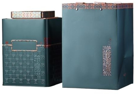Organizzatori e contenitori per Il tè Barattolo per Il tè Sfuso Barattolo Quadrato in Latta di Grande capacità Barattolo Vuoto Set di scatole Regalo Barattoli da tè da Cucina (CM)
