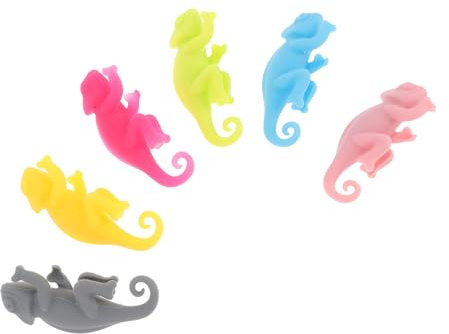 MAGICLULU 6pcs Silicone Animal Wine Glass Markers Cartoon Drink Charms for Beer Cocktail Cup Identification Party Accessories
