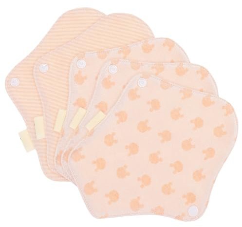 CIYODO 5 Stück Teiliges Waschbare Menstruationspads aus Bio baumwolle Atmungsaktive Wiederverwendbare Slipeinlagen mit Starker Saugkraft Komfortabel und Hautfreundlich für Damen Periode