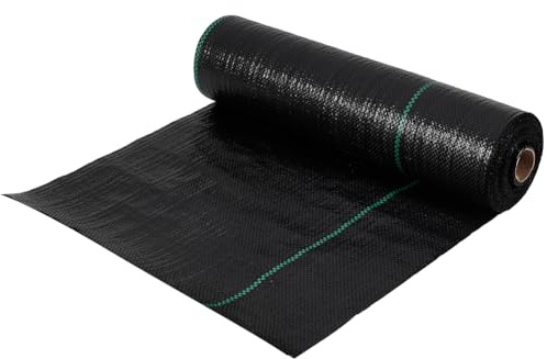 BENECREAT Tela de barrera de malezas de 800 mm x 30 m, resistente, tela tejida para jardín, bloqueador de malas hierbas para camas de jardín, suelo de entrada, proyectos de construcción