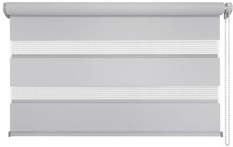 mydeco® 140x160 cm [BxH] in grau - Doppelrollo ohne bohren, Duorollo - Klemmfix Rollo incl. Klemmträgerr - Sonnenschutz, Sichtschutz für Fenster