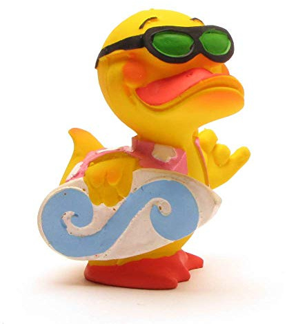 DUCKSHOP I Surfer Badeente I Quietscheentchen I L: 7 cm
