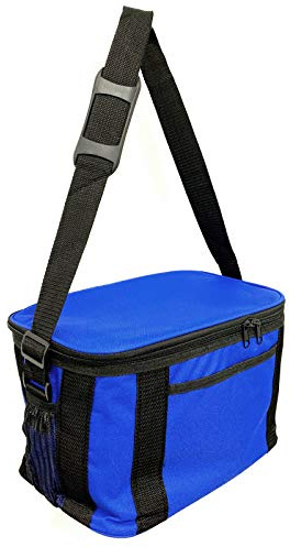 HAC24 Mini Kühltasche 16l Isoliert Blau mit Kühlakku Für 12 Dosen Thermotasche Campingtasche Isoliertasche Kühlkorb Camping Picknicktasche Kühlbox
