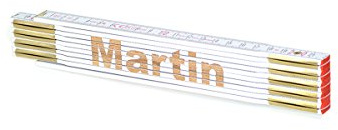 Zollstock Martin mit Namensgravur personalisiert Geschenk