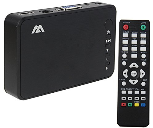 Pathson HD Lecteur Multimédia Media Player boîtier Multifonctions SD USB 2.0- avec 1080P(1920×1080) HDMI Optical Stereo L/R Sortie Audio, télécommande IR
