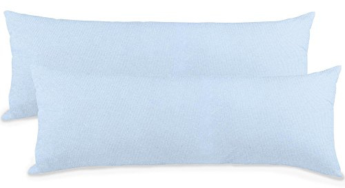 aqua-textil Classic Line Baumwoll Kissenbezug 2er-Set 40 x 200 cm Aqua blau Seitenschläferkissen Bezug Kissenhülle. Kopfkissenüberzug. Pillowcase. Bettkissen. Kopfkissenbezug. Reißverschluss