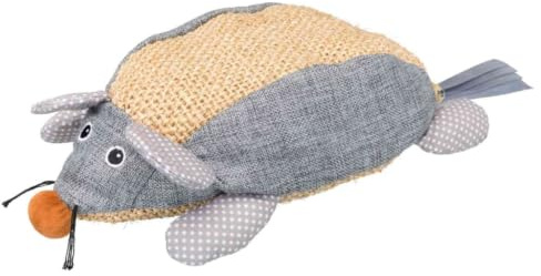TRIXIE 45599 Maus XXL, Sisal/Stoff, Katzenminze, 30 cm, Natur/grau