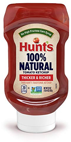 Hunt's 100% Natural Thicker & Richer Tomato Ketchup 567g (Pack of 2)